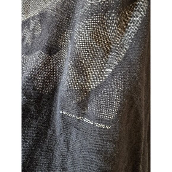 Vintage 1994 Bob Dylan Concert Shirt Sz Large Black East West Touring Co LEE - Picture 3 of 11